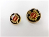 Blazer Button 125 - 2 Sizes (Red, Golden Shield on Black Background) - in Pack