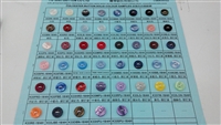 Solid Colour Polyester Button Color Chart