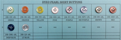 Dyed Pearl Shirt Buttons