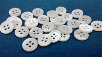 Polish Back Trocas Shirt Buttons - White, 4-Hole