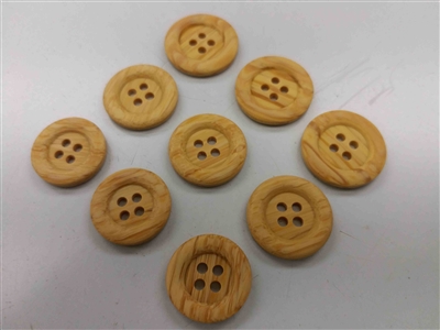 Imitation wood buttons