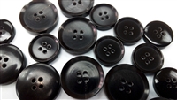 Black Horn Buttons for Suits