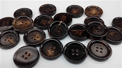 Dark Brown Horn Buttons for Suits