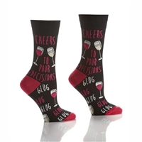 Women's Wine Glug Print Socks