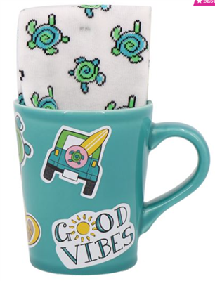 Good Vibes Cup/Sock set