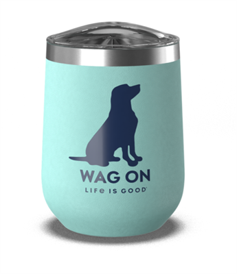 LIG 12 Ounce Stainless Steel Wine Tumbler Wag On
