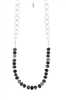 Jilzarah Midnight Palm Bead Loop Necklace