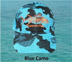 Tormenter Premium Hat-Blue Camo Baseball Cap with Tuna