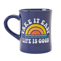 Life is Good Take It Easy Diner Mug