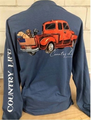 Country Life Red Truck Long Sleeve Tee