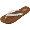 Flojos Women's Serenity White Flip Flops