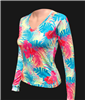 Tormenter Woman's Hibiscus Yellow Printed Performance Shirt