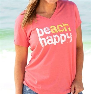 30A Women's V-Neck Beach Happy Recycled Tee