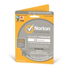 Norton Security Premium 2023 - 25GB, 1 User, 10 Devices, 12 Months Licence Card (PC/Mac) Download