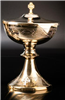 Two Tone Ciborium with Celtic Cross Height 23cm