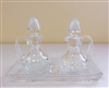 Crystal cruet set