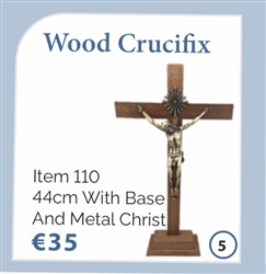 Wooden cross with base (44cm)