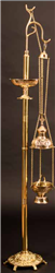 Brass thurible stand Height 147cm
