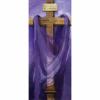 Easter Cross with Purple Scarf Banner 3.3m x 1.2m (LARGE NO 8)