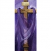 Easter Cross with Purple Scarf Banner 1.2m x 0.5m (SMALL NO 8)