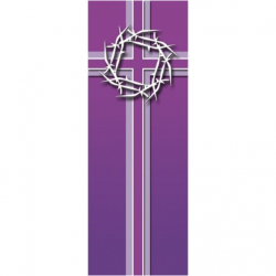 Lenten Crown of Thorns Banner 3.3m x 1.2m (LARGE NO 24)