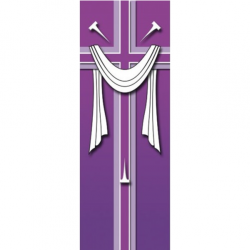 Lenten Shroud & Nails Lectern Banner 0.5m x 1.2m (SMALL NO 23)