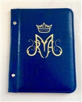 (NO 15) A5 Pocketed sleeves blue leather folder Maria design