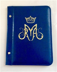 (NO 15) A5 Pocketed sleeves blue leather folder Maria design
