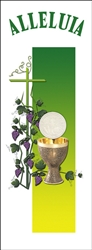 Alleluia Chalice and Host Banner 1.2 x 0.5m
