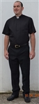 Large Black Tonsure Short Sleeved Shirt