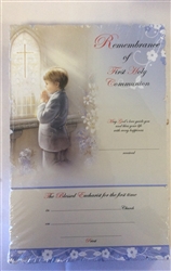 Communion day remembrance card