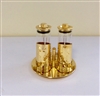 Heremetically Sealed Cruet with Gold Finish