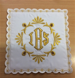 Gold embroidered IHS pall