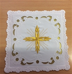 Gold embroidered cross pall