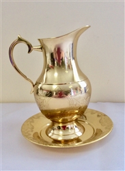 Gold engraved baptismal jug