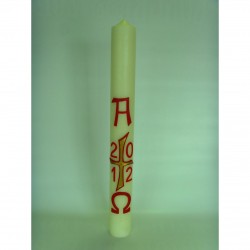 (NO 3) 28x3inch Paschal Candle with Wax Relief and Incense Grains