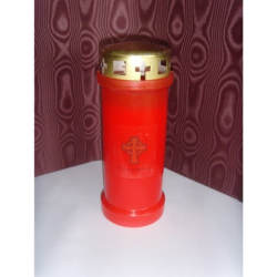 (NO 5) In Loving Memory Memorial Candle Red (30)