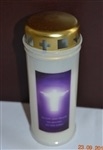 "In Life and Death we Belong to the Lord" Memorial Candle