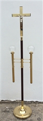 Processional cross with candle holders