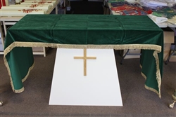 Green Altar Cloth with Gold Trim.