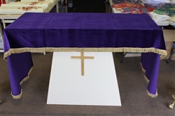 Purple Altar Cloth with Gold Trim.