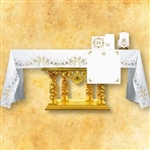 Gold IHS With Flowers Altar Cloth