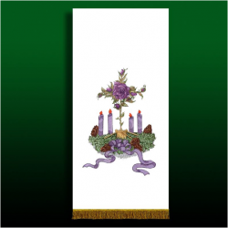 Advent Candles Banner with Gold Trim 160cm x 55cm