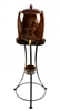 Ceramic Holy water container and stand (Brown)