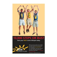 10,000 Steps or Bust Poster