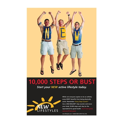 10,000 Steps or Bust Poster