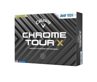 2024 Callaway Chrome Tour X Golf Balls, White Triple Track