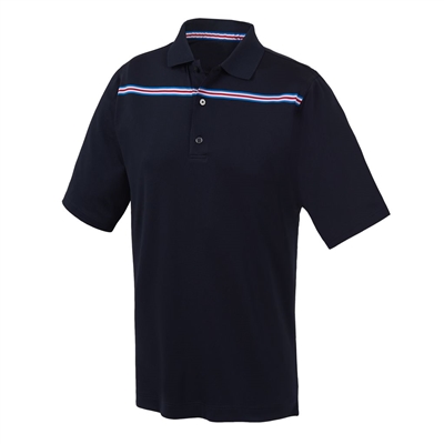 FootJoy Men's Golf Shirt - Lisle Stripe Knit Collar
