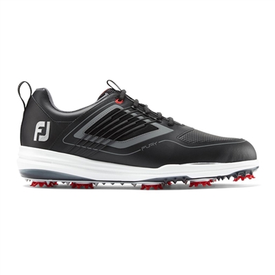 FootJoy FJ Fury Spiked Golf Shoes, Black