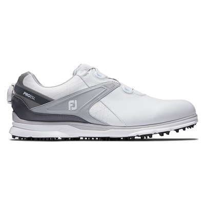 FootJoy 2021 Men's Pro/SL Boa Golf Shoes, White/Grey